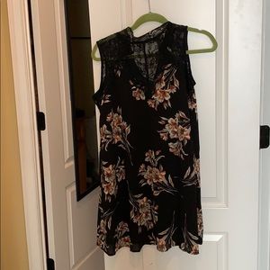 Black floral dress